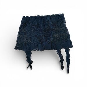 Victoria's Secret Lace Garter Belt Navy Size Small